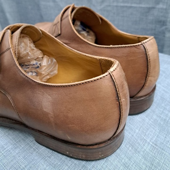 Broletto Men's Brown Leather Lace Up Oxford Derby Shoes Size 12 M Made in Italy - Picture 6 of 14